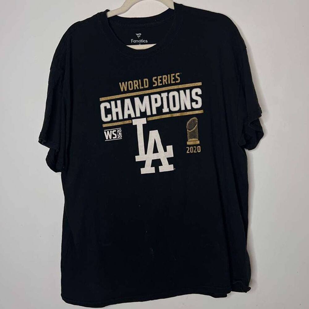 Fanatics Los Angeles Dodgers World Series Champions T-Shirt – Black – Size XL